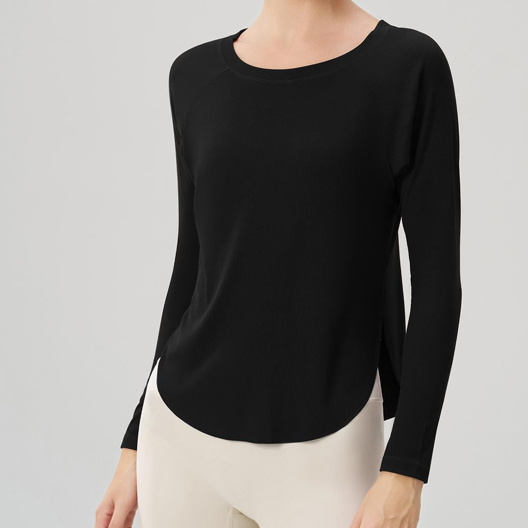 Autumn Nude Feel Yoga Clothes Women Loose Sexy off the Shoulder Yoga Jacket Casual Drape Sports Long Sleeved Top