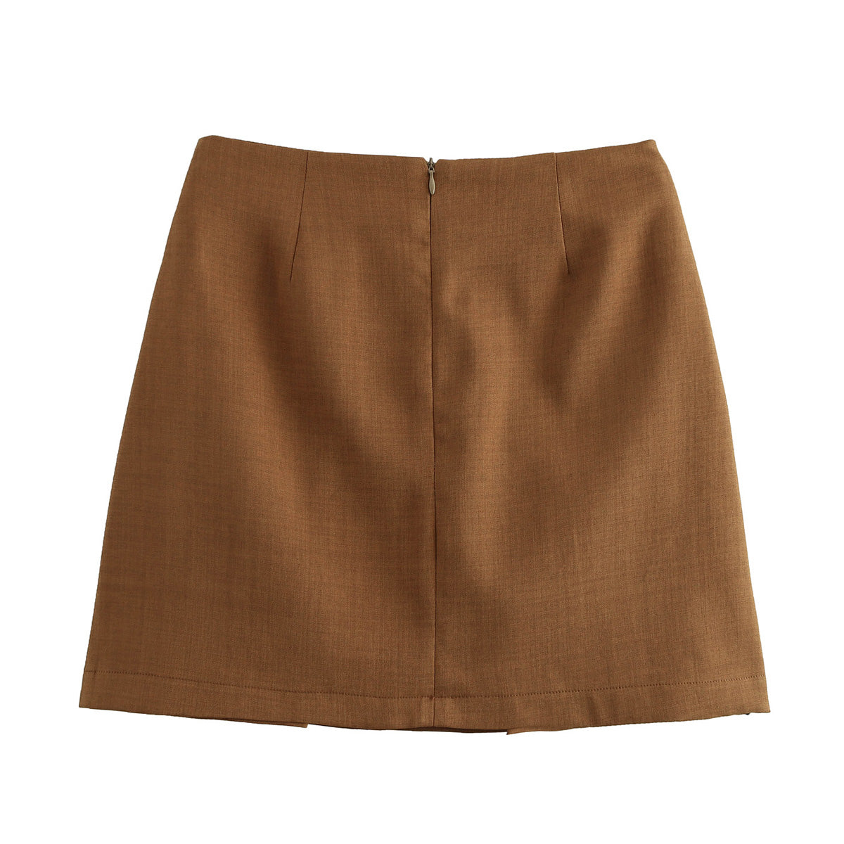Women Clothing Autumn Winter High Waist Slim Fit Skirt Retro Pleated Skirt
