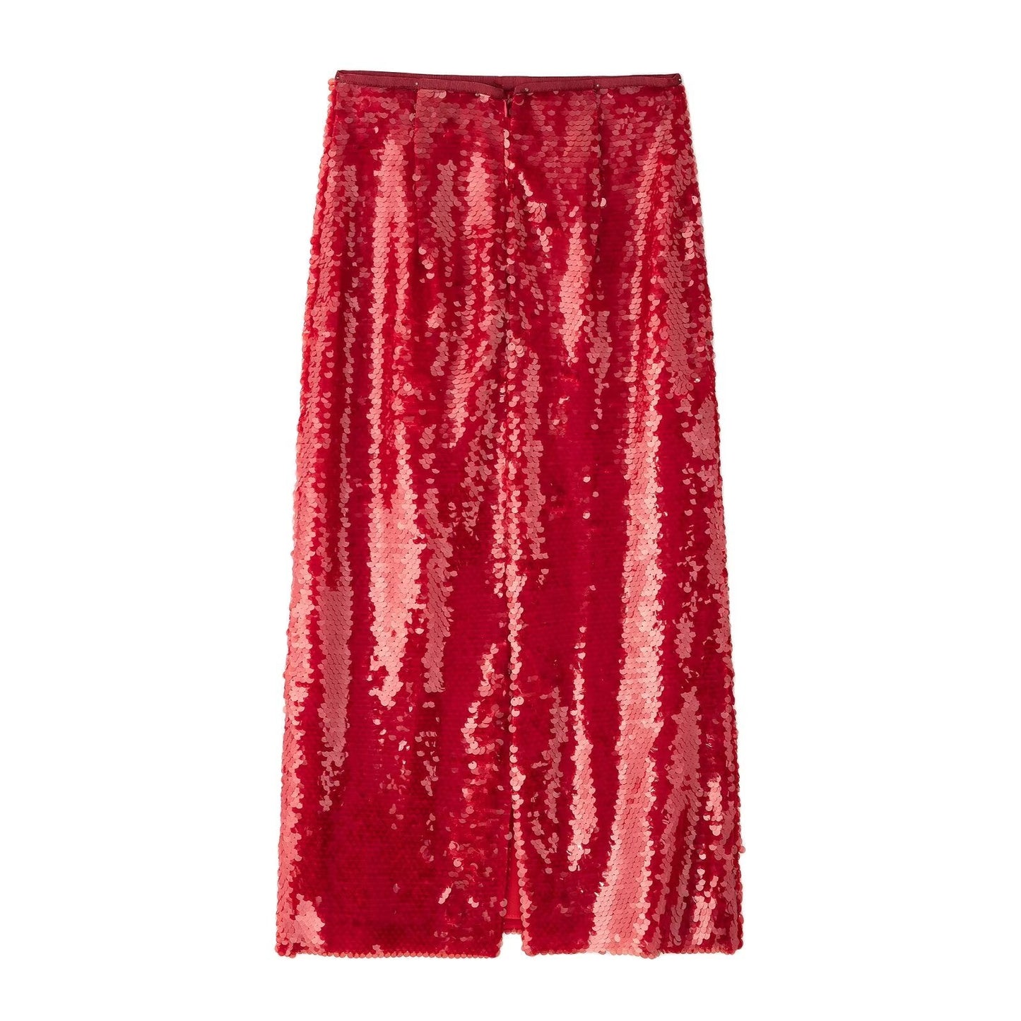 Summer French Lightly Mature Personality Beads Decoration Midi Skirt