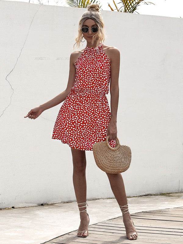 Halter Tie Back Dress