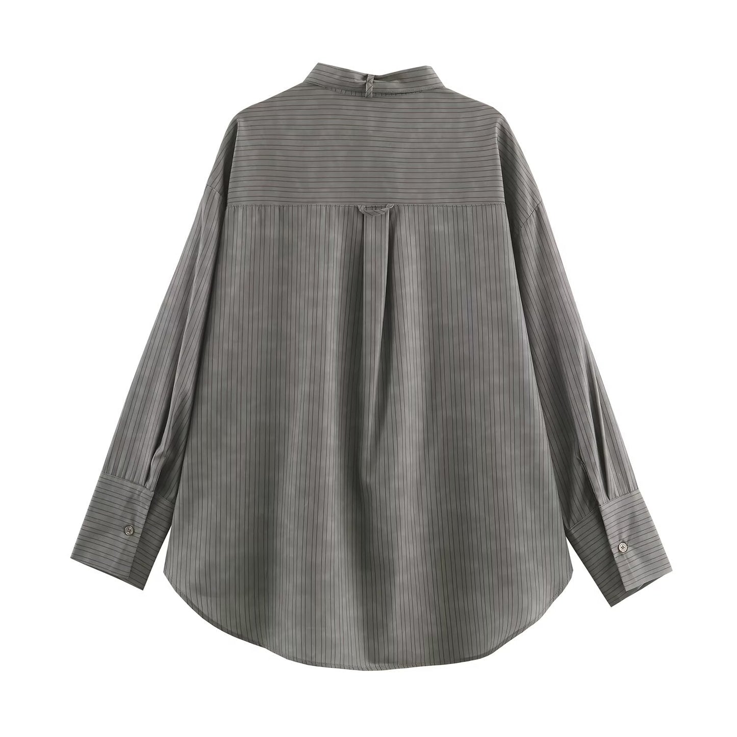Women Clothing Elegant Pocket Bow Shirt