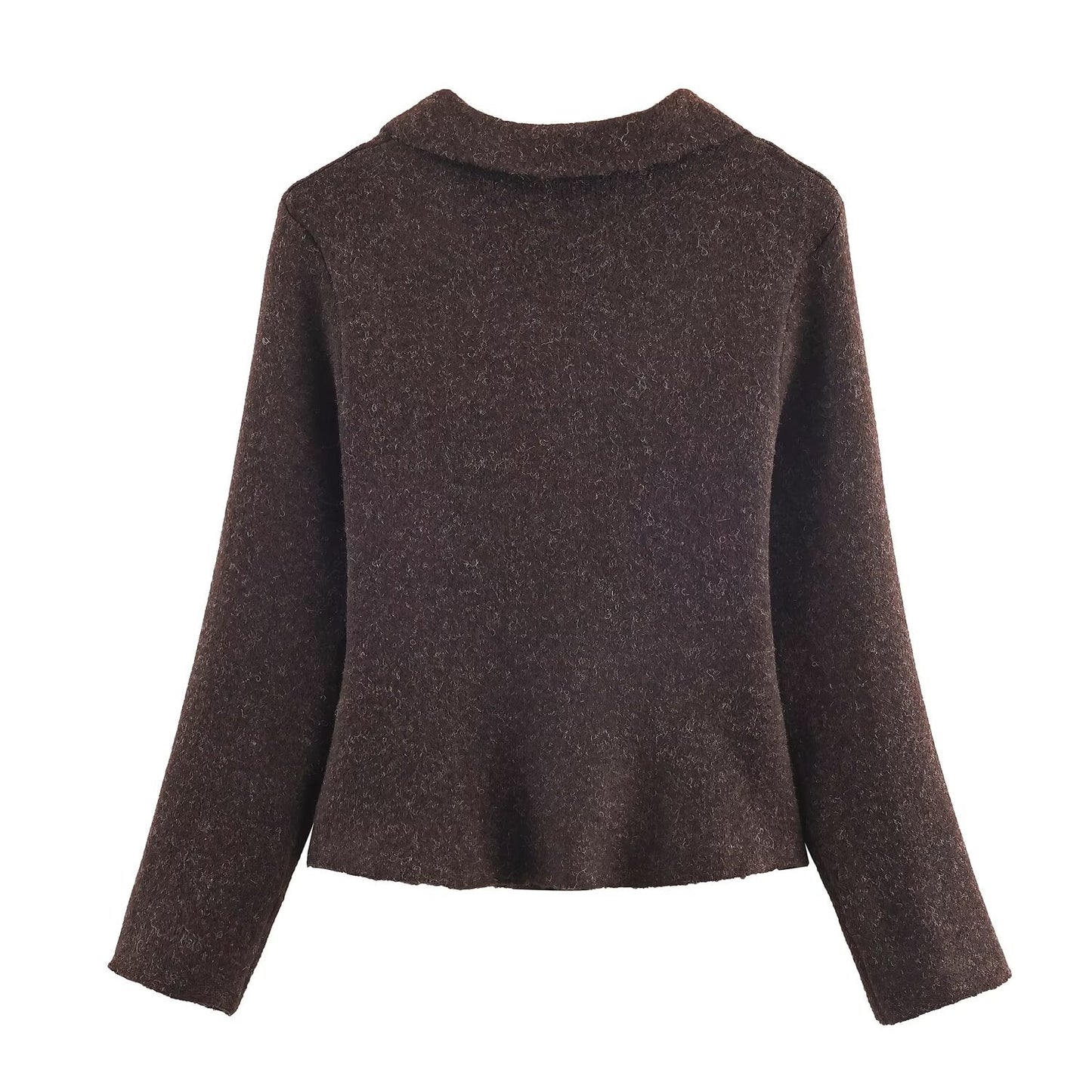 Women Clothing Jewelry Button Knitted Blazer