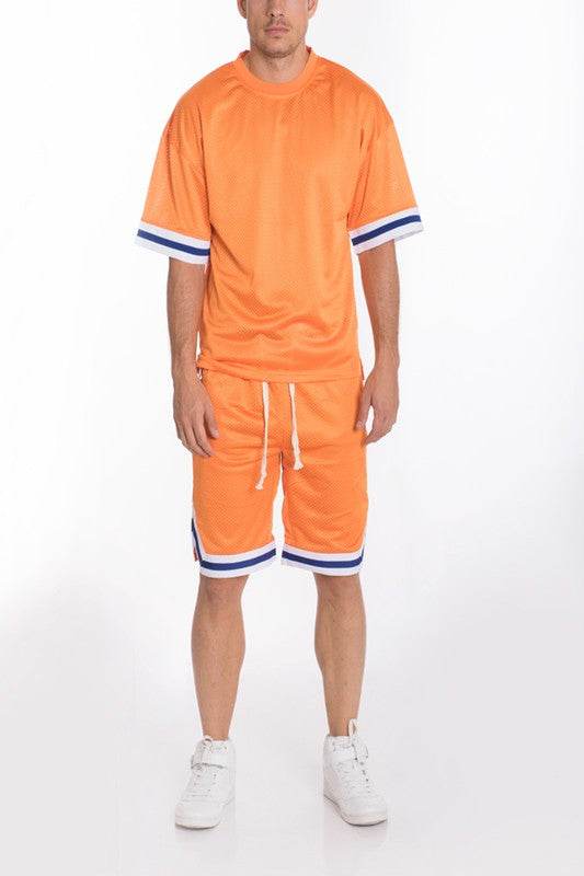 MESH SLEEVE TAPE ATHLETIC TSHIRT