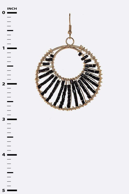 Beaded Wired Fashion Earrings
