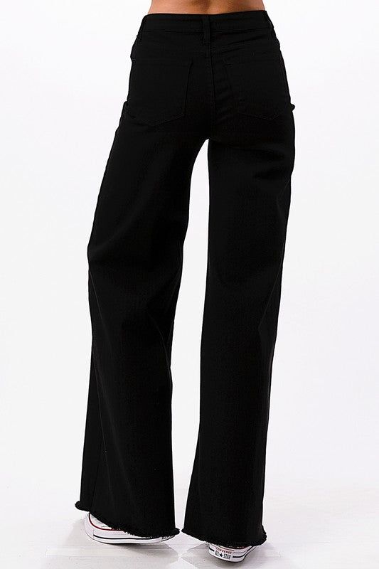 Wide leg, denim pants, jeans, western