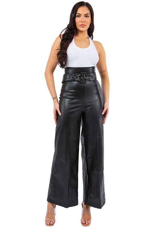 PU LEATHER PANTS