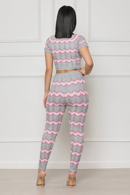 KNITWEAR TWO PIECE PANT SET