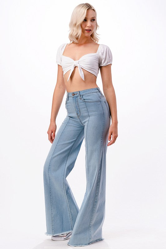 Wide leg, denim pants, jeans, western