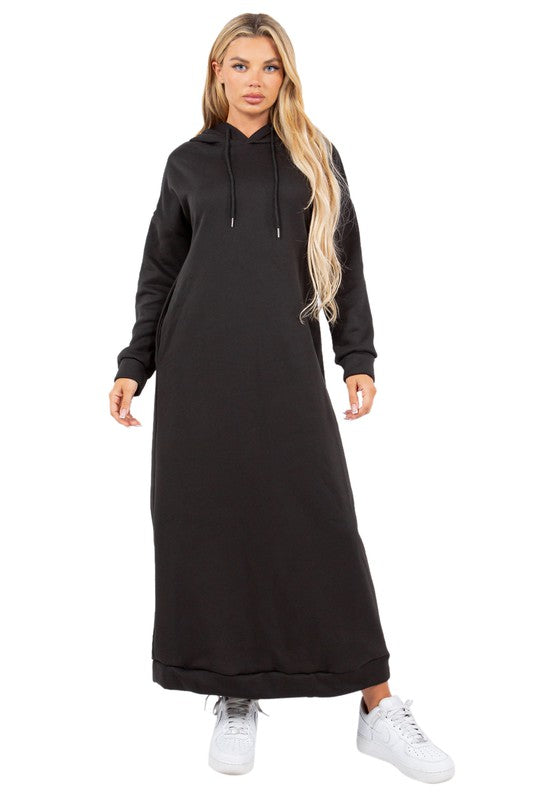 LONG MAXI HOODIE DRESS