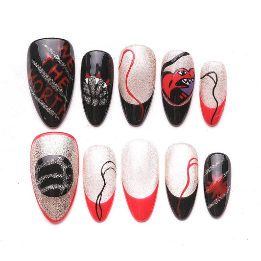 1074 Handmade Nail Wear Nail Art Reusable Press on Nails False Nails