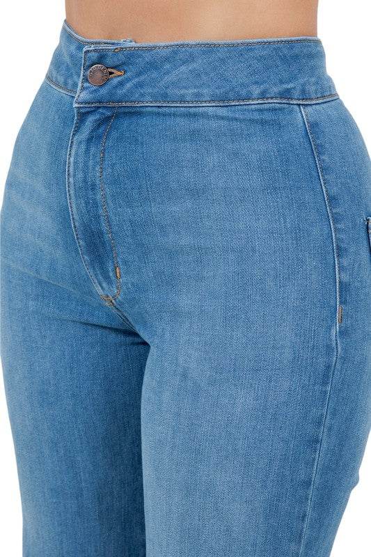 Harley Wide Leg Med Blue- Inseam 32