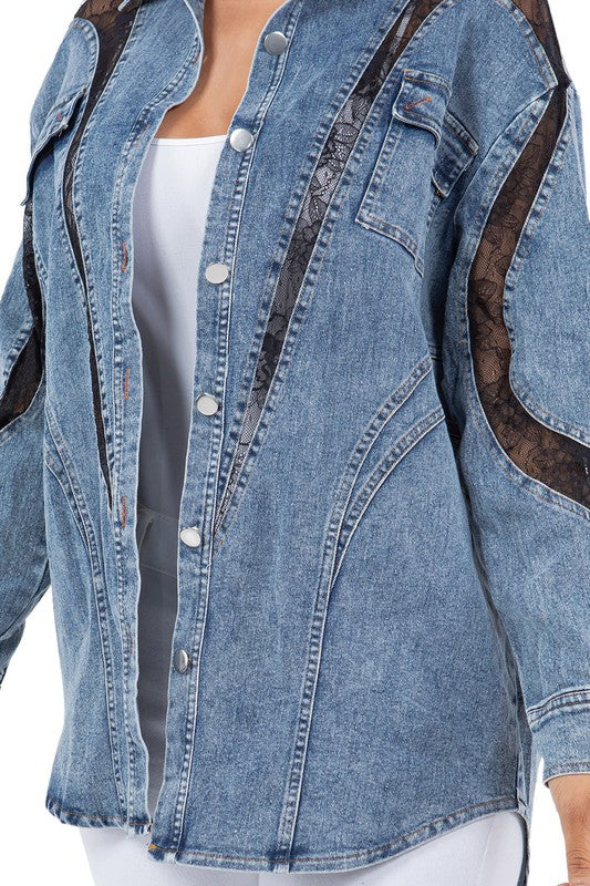FASHION DENIM SHIRT JACKET
