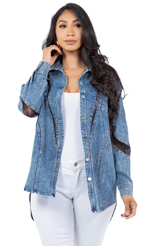 FASHION DENIM SHIRT JACKET