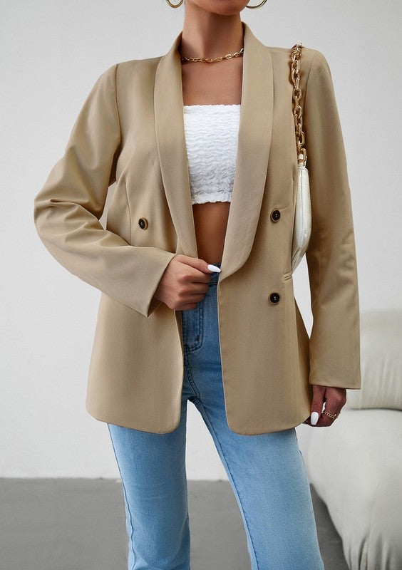 Womens Casual Blazers Open Front Long Sleeve Lapel