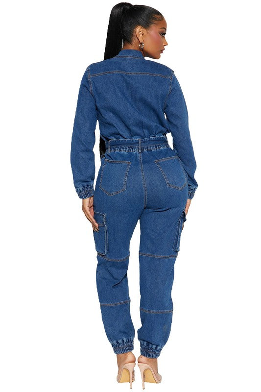 WOMEN DENIM JUMPSUIT