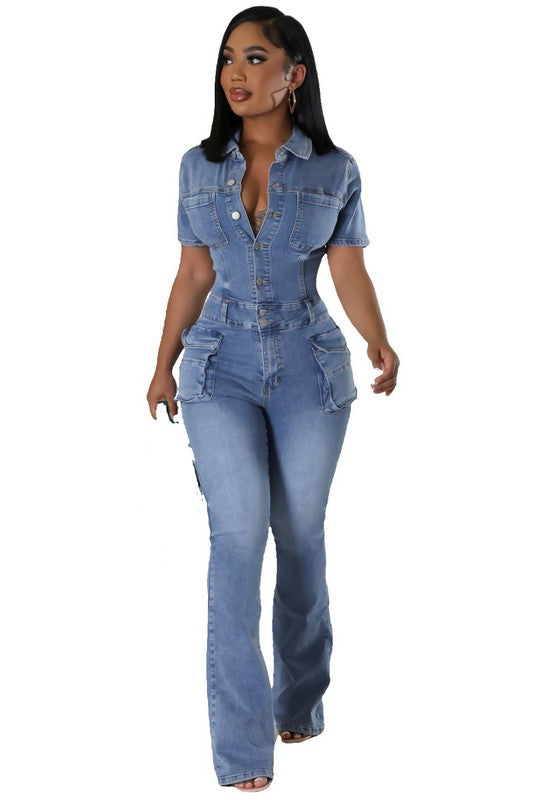 WOMEN DENIM JUMPSUIT