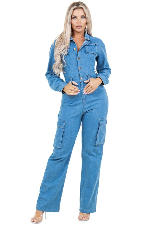 WOMEN DENIM JUMPSUIT