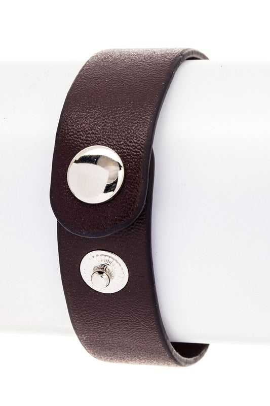 Engraved Bullet Leather Boho Bracelet
