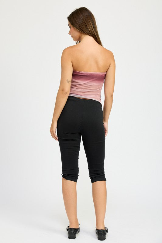 ASYMMETRICAL SHIRRED TUBE TOP