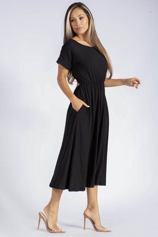 Backless Knot Straps Dress.