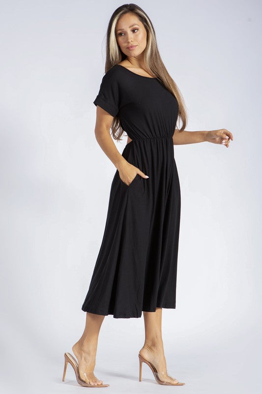 Backless Knot Straps Dress.