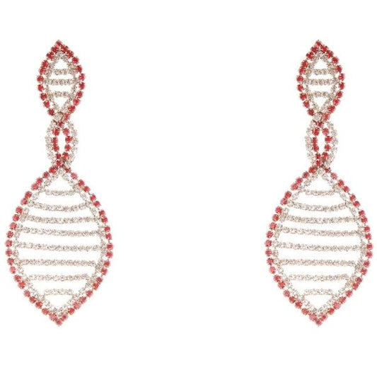 Twisted Marquise Oval Rhinestone Earrings