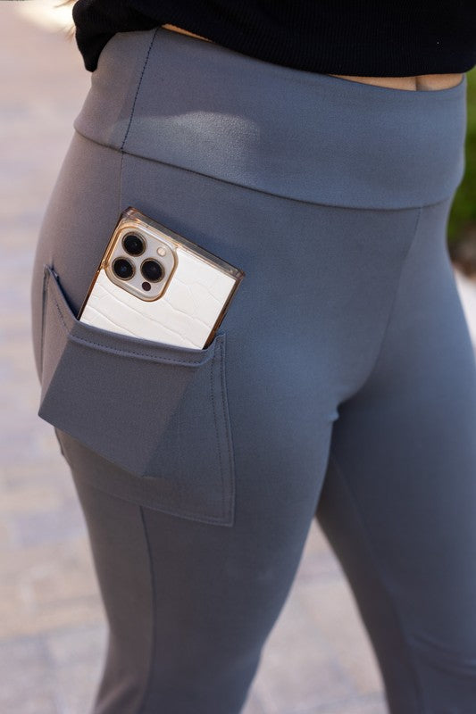 The Cassie Charcoal Bootcut Leggings Round 2