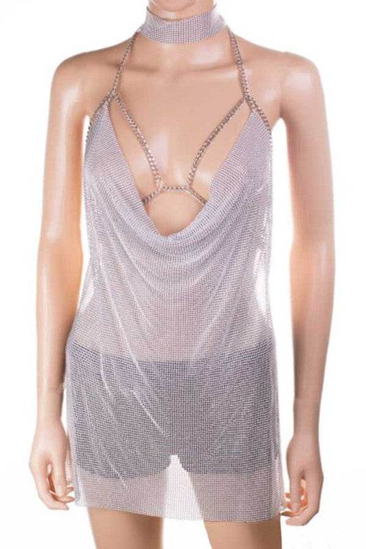 Mesh Metal Chain Mill Iconic Body Chain