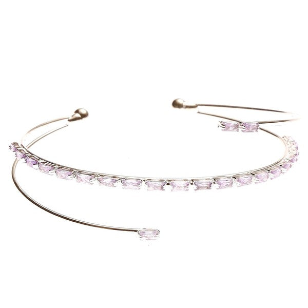 Simple Radiant Cubic Zirconia Spring Wrap Bracelet