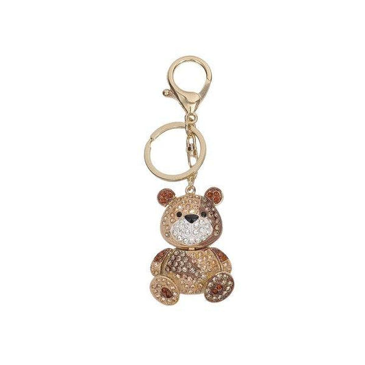 Sparkling Brown Bear Keychain
