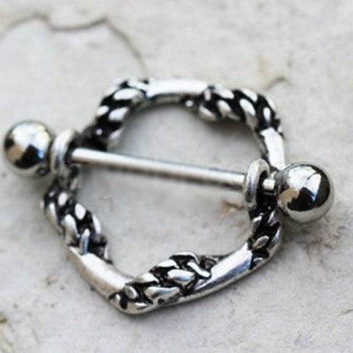 316L Stainless Steel Rope Wrapped Around Nipple