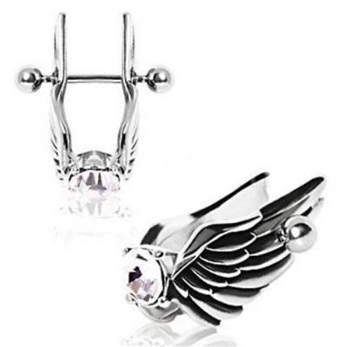 Angel Wings Cartilage Earring - Feathered Angel