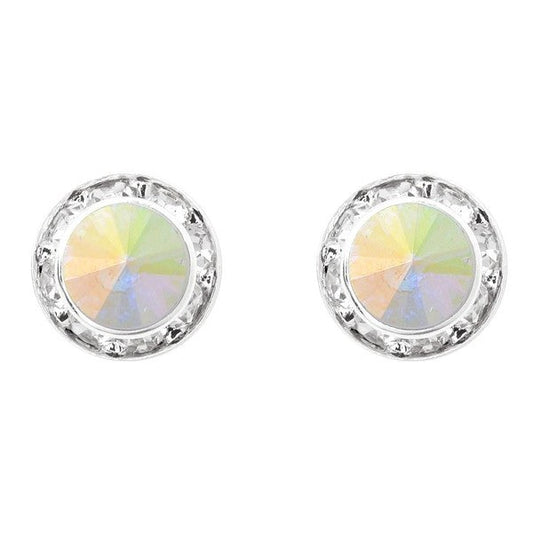 Timeless 8mm Diamond Cut Rondelle Stud Earrings