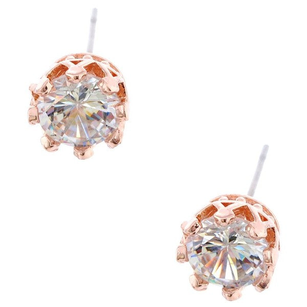 10mm Bridal Crown Base CZ stud Earrings