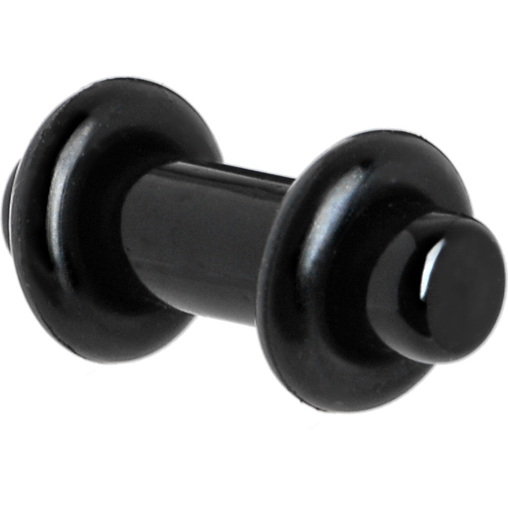 6G Black Acrylic Plug