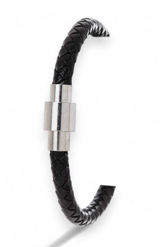 Stainless Steel Double Skull Magnetic Bracelet