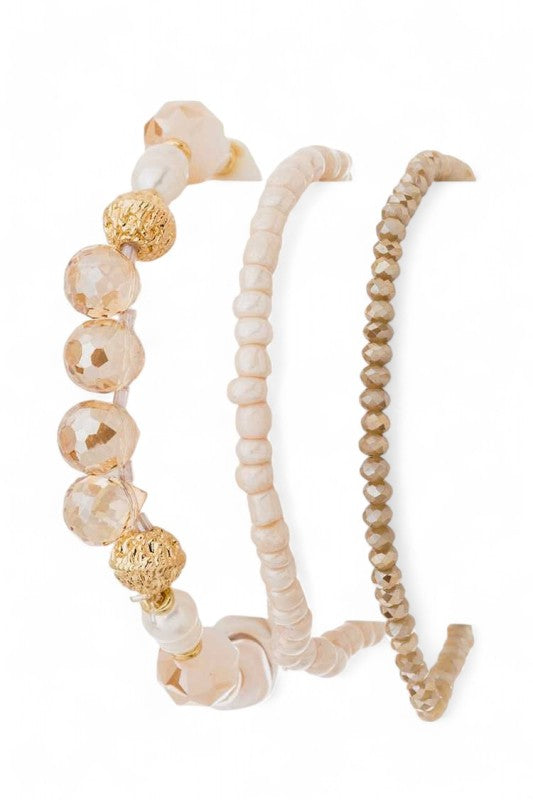Mix Beads Layer Necklace Set