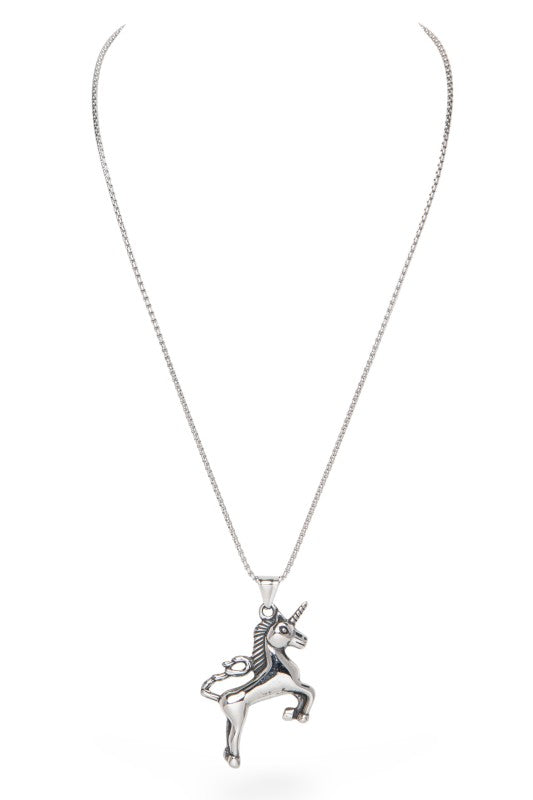 Iconic Unicorn Stainless Steel Pendant Necklace