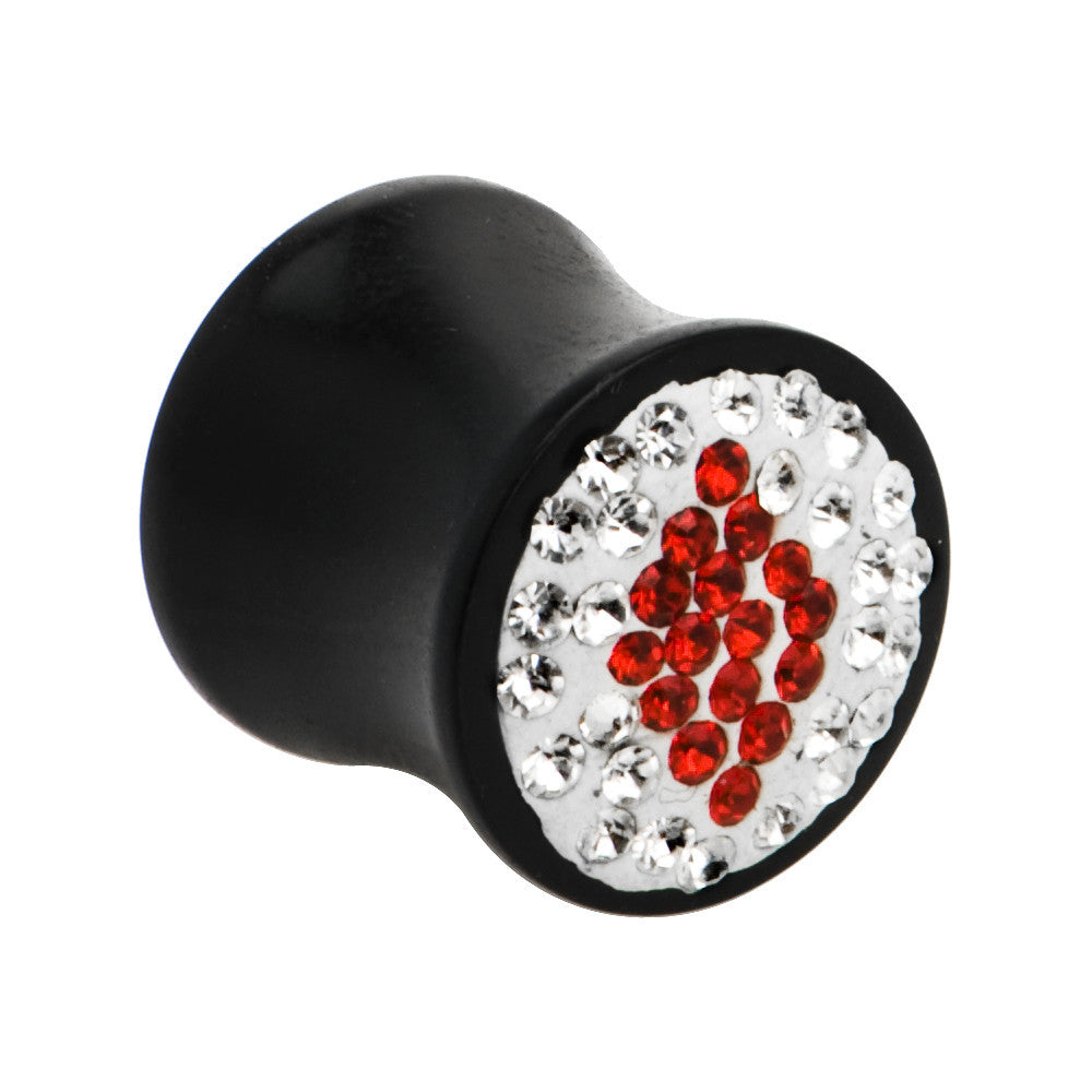 00G Crystal Red Diamond Saddle Plug