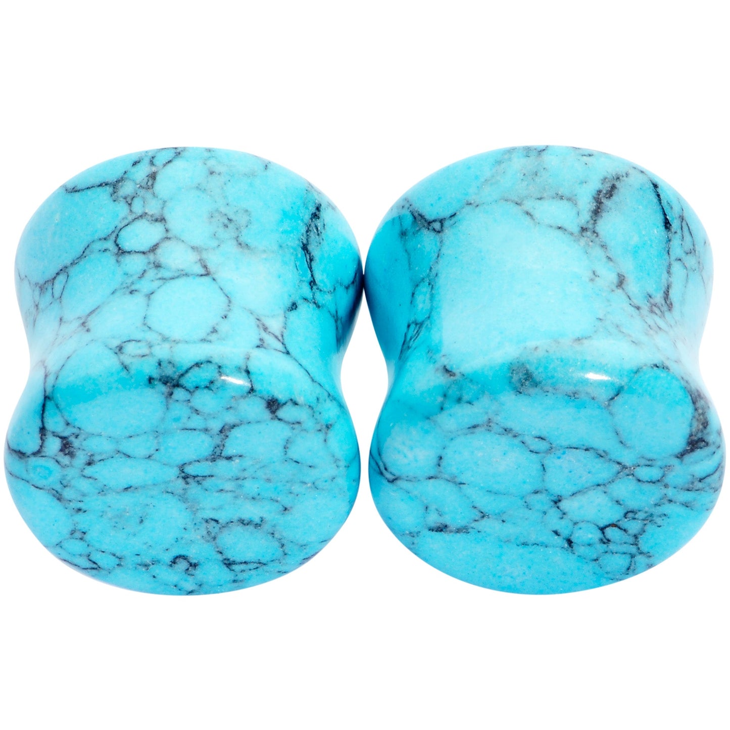 1/2 Turquoise Natural Stone Saddle Plug Set