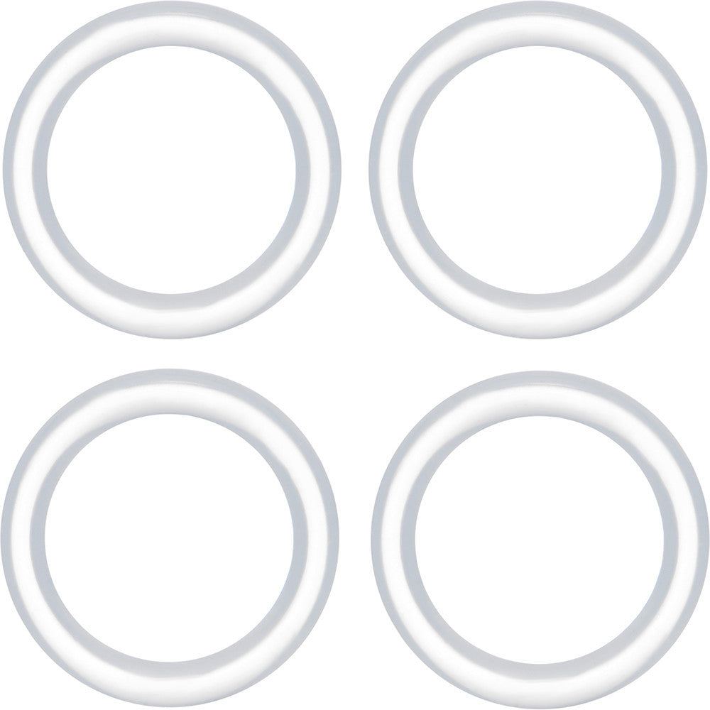 1/2 Clear Rubber O-Ring 4-Pack