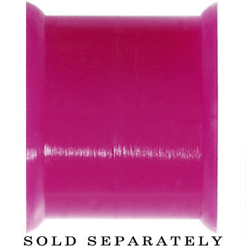 1/2 Purple Heart Silicone Flexible Tunnel