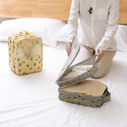 Large capacity can hold three pairs of shoes convenient Oxford cloth storage bag, waterproof shoe bag, suitcase trolley shoe bag