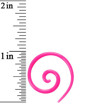 12G Pink Acrylic Super Spiral Taper