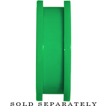 6G Acrylic Neon Green Screw Fit Tunnel Plug