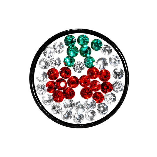 0G Cherry Ferido Crystal Acrylic Screw Fit Tunnel