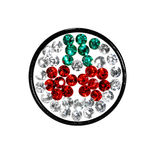 00G Cherry Ferido Crystal Acrylic Screw Fit Tunnel