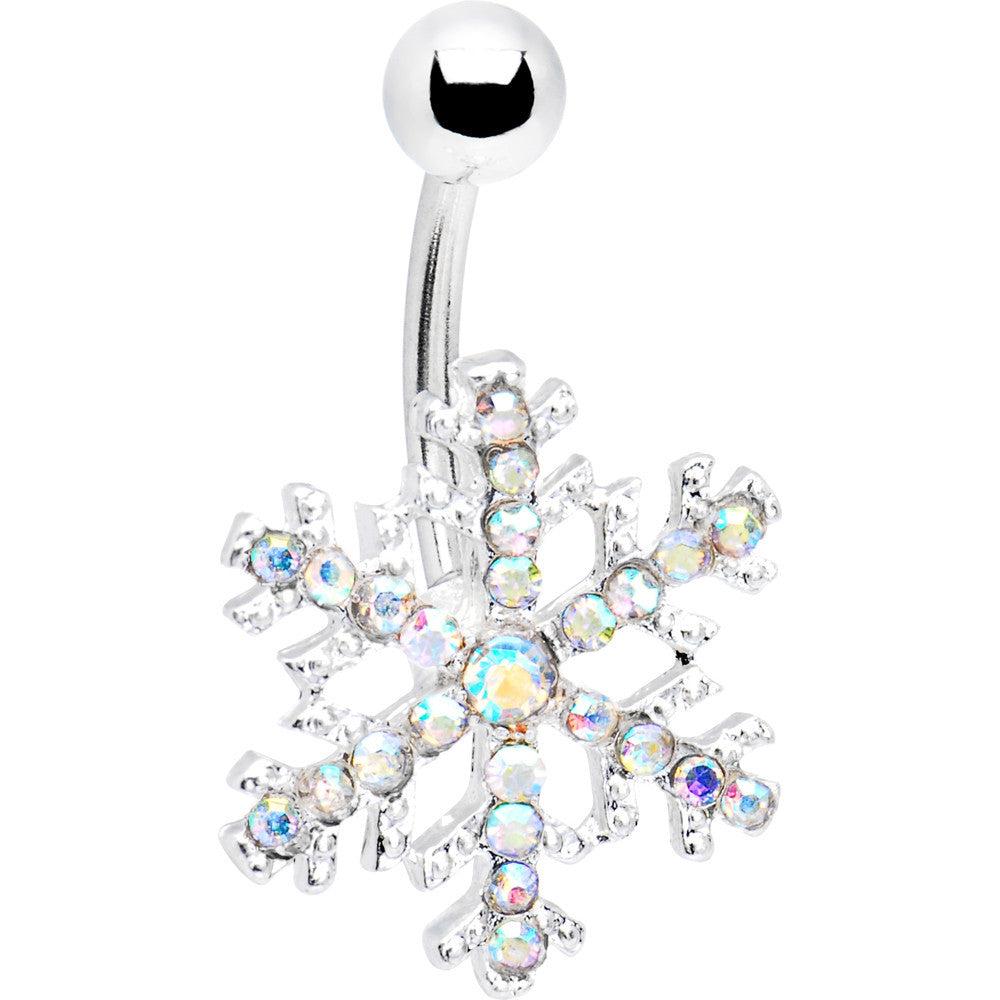 Aurora Gem Snowflake Belly Ring