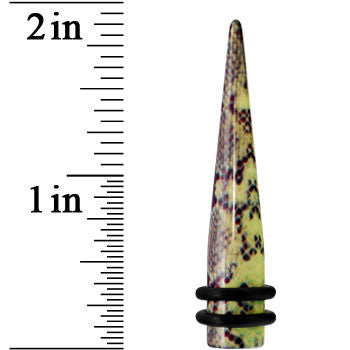 00G Green Snake Skin Acrylic Taper