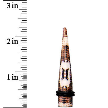 00G Blushing Snake Skin Acrylic Taper